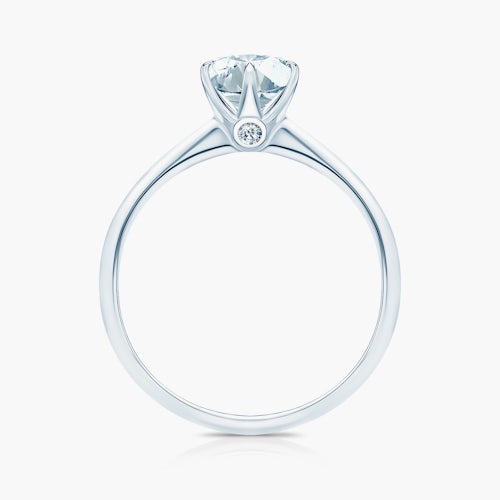 Pierścionek zaręczynowy The Journey: białe złoto, akwamaryn